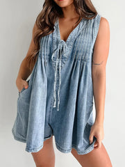 Tied Romper with Pockets - kinko