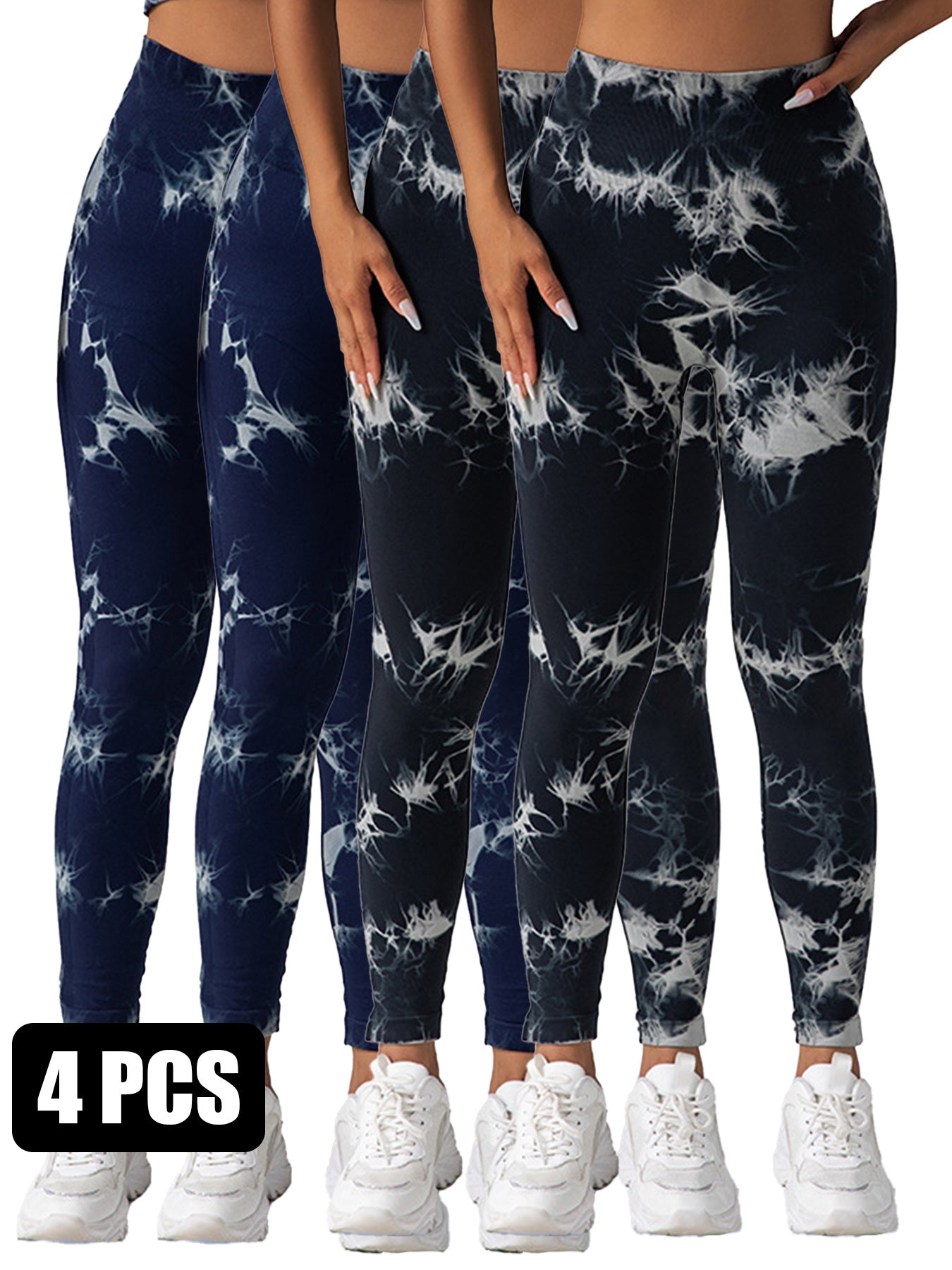 4pack Tie-dye Yoga Pants - kinko