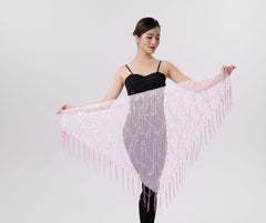 Belly Dance Sequins Tassel Triangle Waist Scarf - kinko