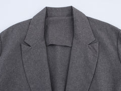 Small New Spring And Autumn Linen Minimalist Blazer - kinko