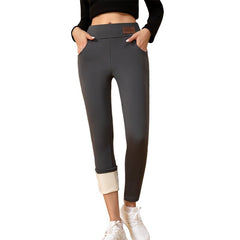 Plus Size Fleece-lined Thicker Cashmere Leggings - kinko