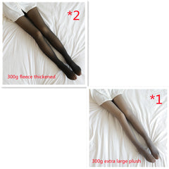 Fake Translucent Plus Size Leggings Fleece Lined Tights Fall And Winter Warm Fleece Pantyhose Women Fleece Lined Pantyhose Thermal Winter Tights