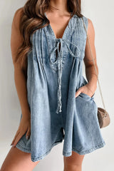 Tied Romper with Pockets - kinko