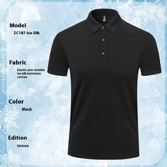 Summer Ice Silk Polo Shirt Overalls - kinko