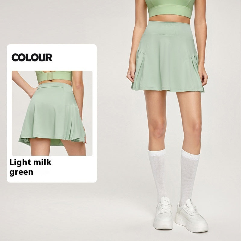 Cool Sports Short Skirt Anti-exposure Fake Two-piece Badminton Pocket - kinko