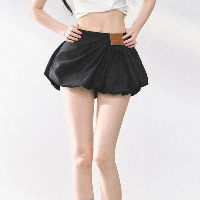 American Hot Girl Skirt Women Summer High Waist A- Line Slimming - kinko