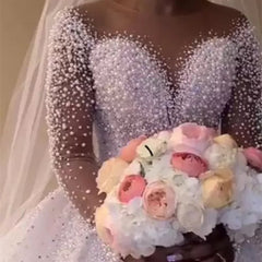 Ball Gown Wedding Dress Long Sleeves Bridal Gown - kinko