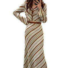 Two Short Knitwear High Waist Skirt Suit Women - kinko