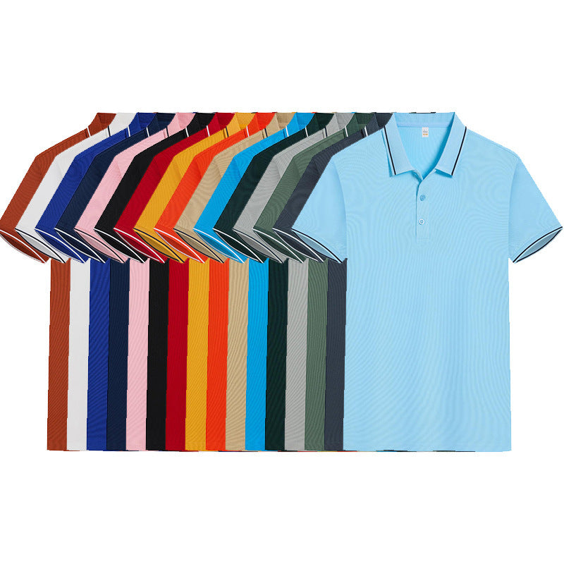 Polo Shirt Short Sleeve Lapel Printing Overalls - kinko