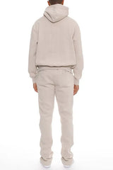 WEIV Men's Fleece Hoodie and Flare Pant Set - kinko