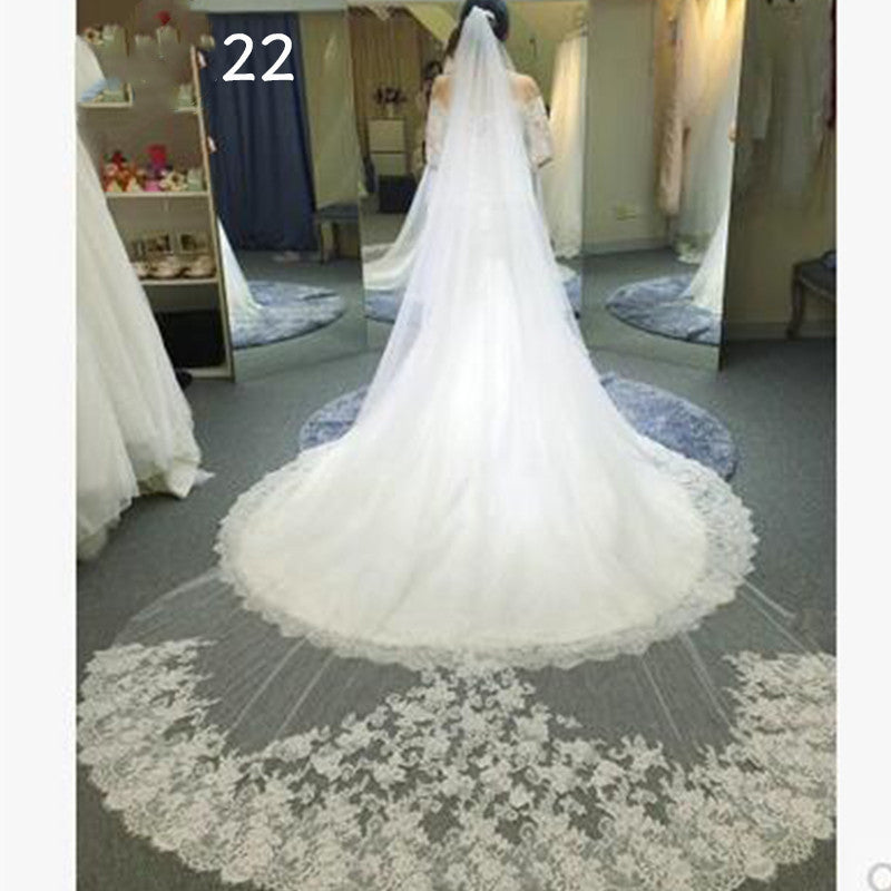 Bride Wedding Master Wedding Veil Long Long Tail - kinko