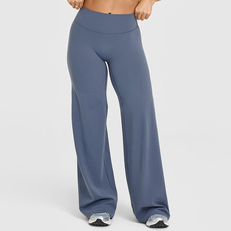 Peach Hip Slimming Yoga Straight-leg Pants - kinko