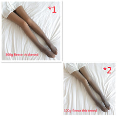 Fake Translucent Plus Size Leggings Fleece Lined Tights Fall And Winter Warm Fleece Pantyhose Women Fleece Lined Pantyhose Thermal Winter Tights