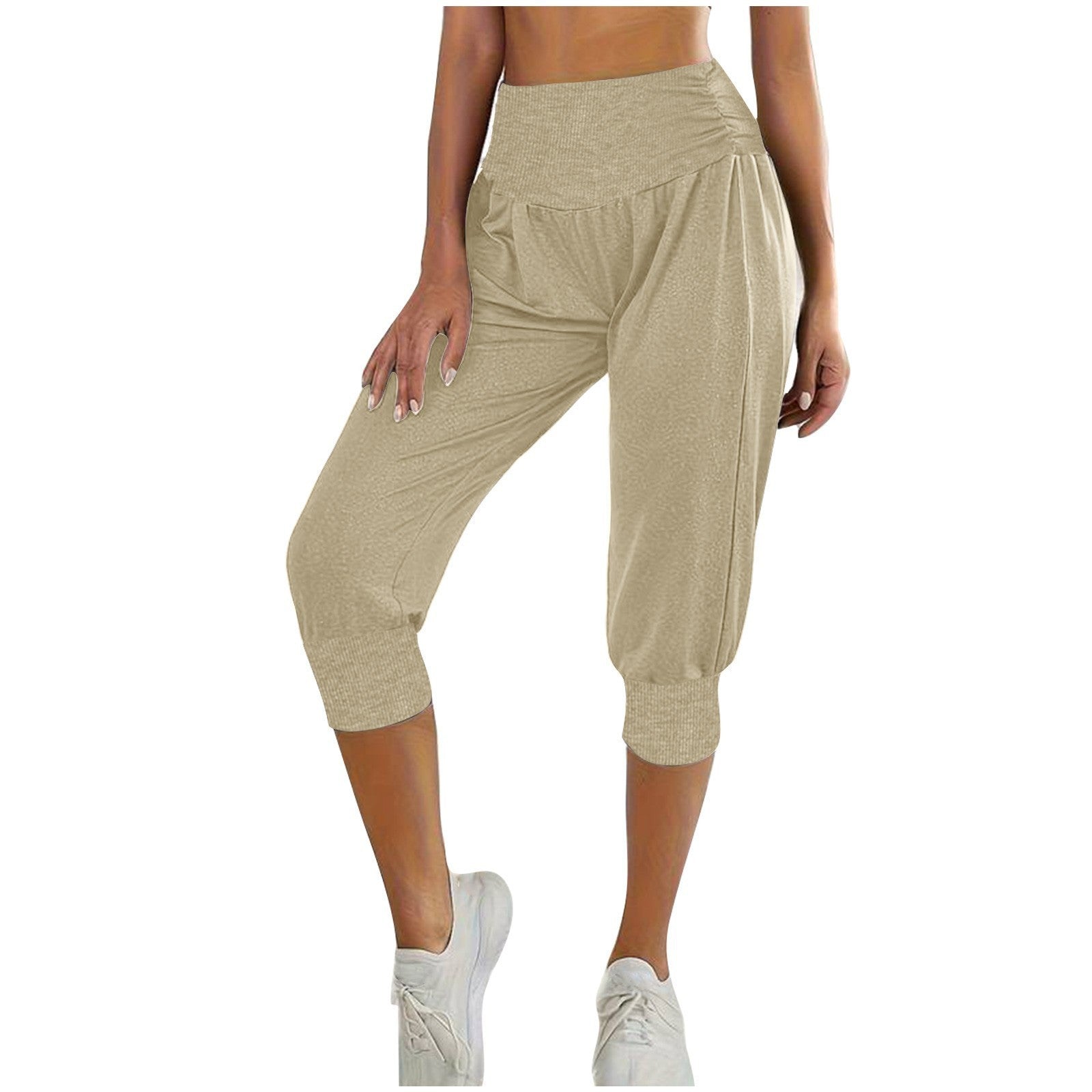 Women's Home Casual Pants High Waist Temperament Ankle-tied Harem Pants - kinko