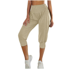 Women's Home Casual Pants High Waist Temperament Ankle-tied Harem Pants - kinko