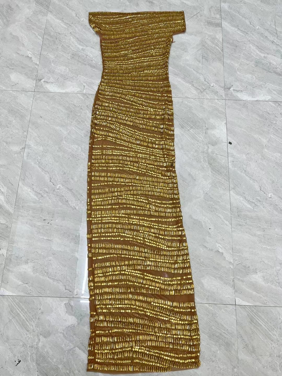 Sexy Luxury Shiny Rhinestone Dress Performance Costume Party Evening Dress - kinko