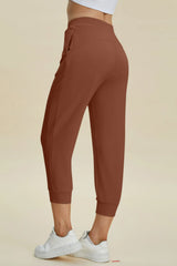 Basic Bae Full Size Air Scuba Drawstring High Waist Cropped Pants - kinko