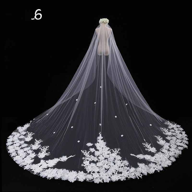 Bride Wedding Master Wedding Veil Long Long Tail - kinko