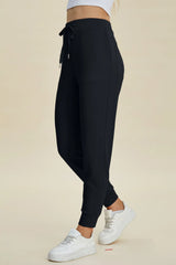 Basic Bae Full Size Air Scuba Drawstring High Waist Joggers - kinko