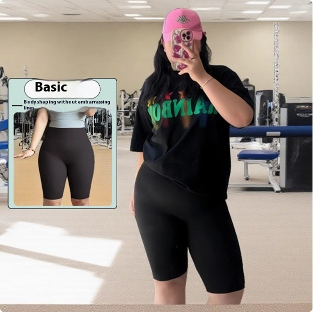 Large Size Fat Mm Super Slim High Waist Hip Lift High Elastic Leggings - kinko