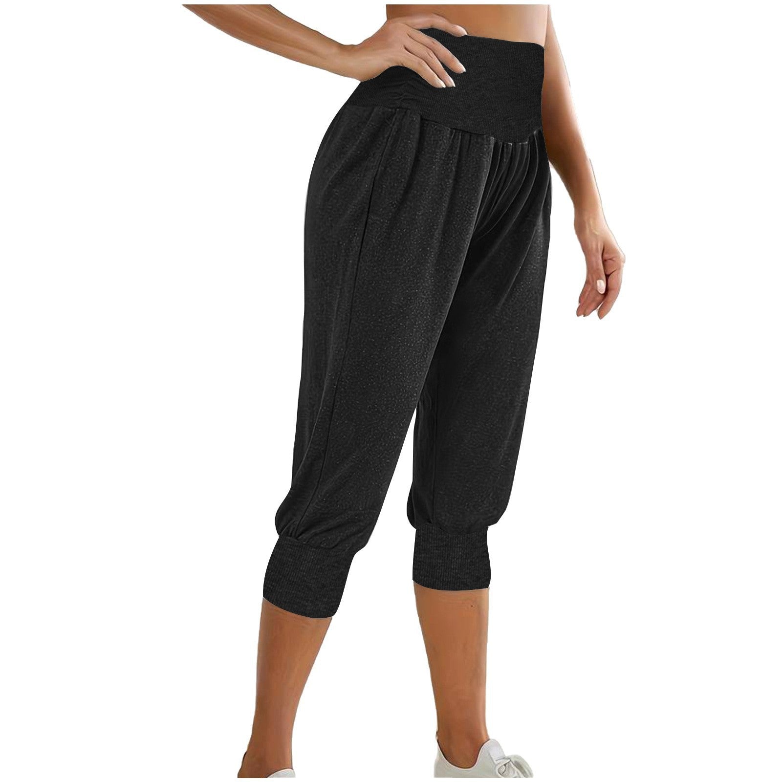 Women's Home Casual Pants High Waist Temperament Ankle-tied Harem Pants - kinko