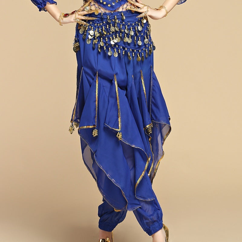 Children's Creative Leg Binding Glitter Chiffon Pants - kinko