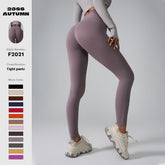 New Sports Trousers Pocket High Waist Seamless Nude Feel Yoga Pants - kinko