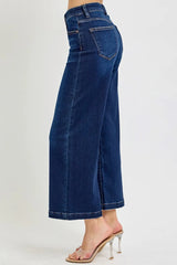 RISEN High Rise Crop Wide Jeans - kinko
