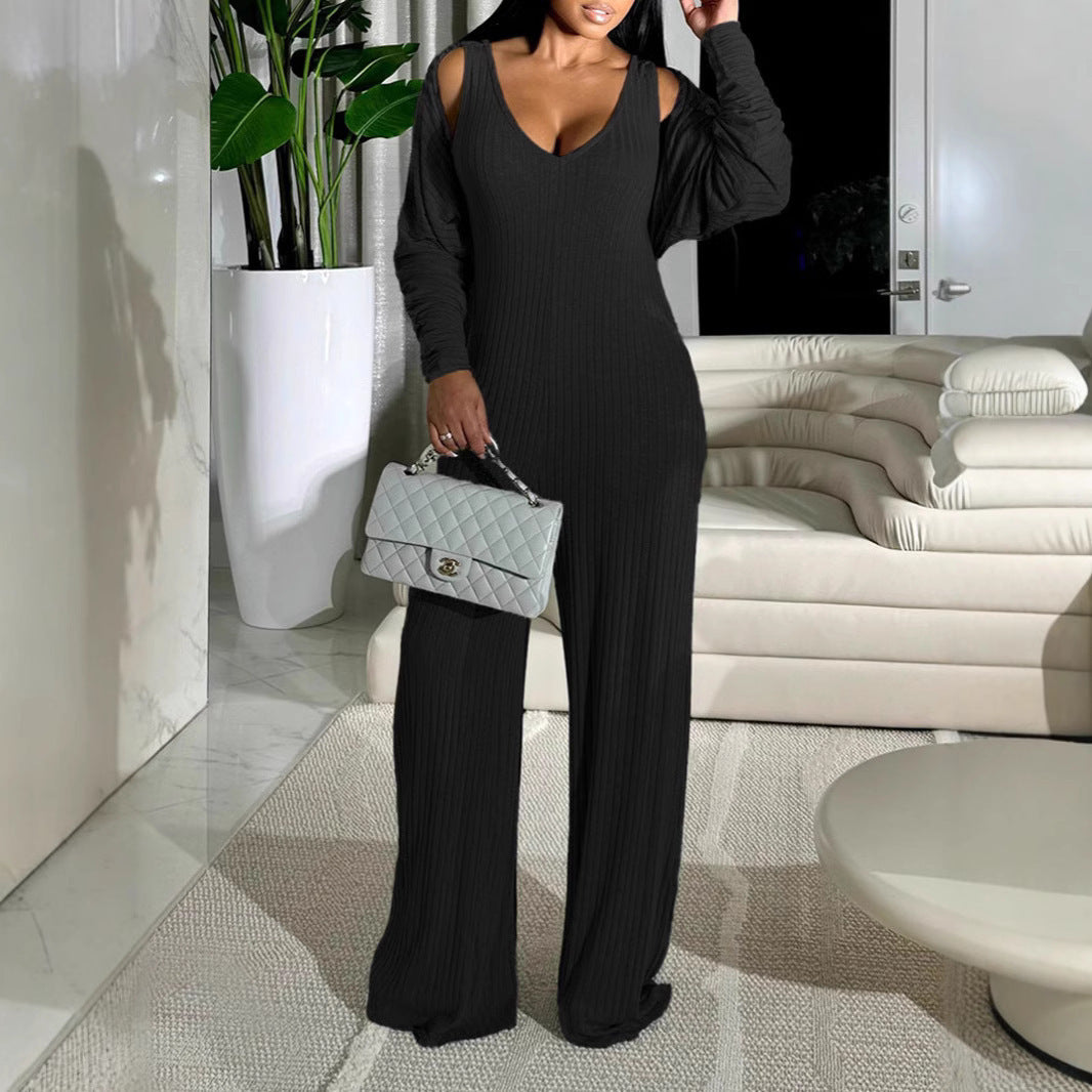 Design Sense Out Casual Slim Fit Sexy And Personalized Fashion Women's Jumpsuit - kinko