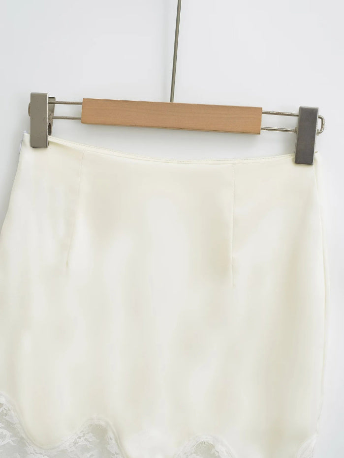 Women's Lace Skirt Simple Sheath Short Skirt - kinko