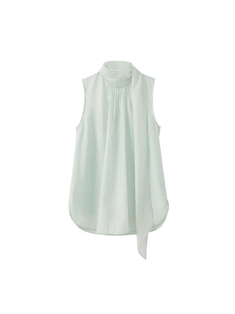 Women's Sleeveless Ribbon Fashion Shirt - kinko