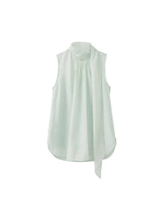 Women's Sleeveless Ribbon Fashion Shirt - kinko