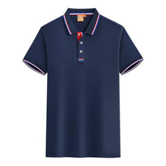 Summer Lapel Short Sleeve Polo Shirt - kinko