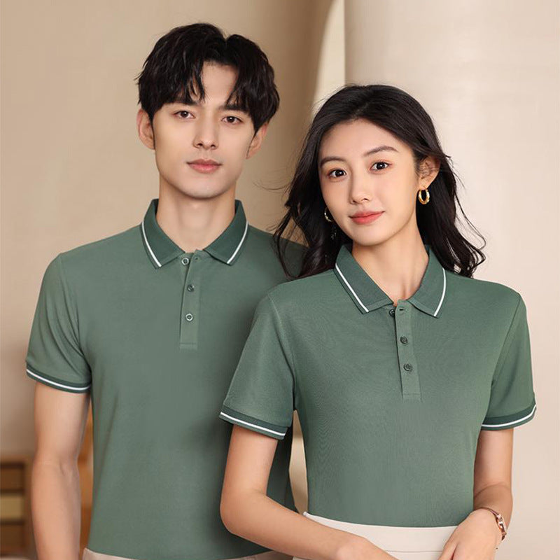 Polo Shirt Short Sleeve Lapel Printing Overalls - kinko