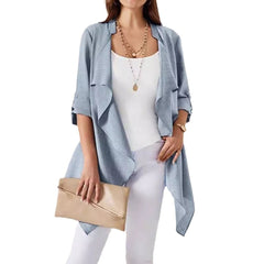 V-neck Thin Sleeve Jacket Cardigan For Women - kinko