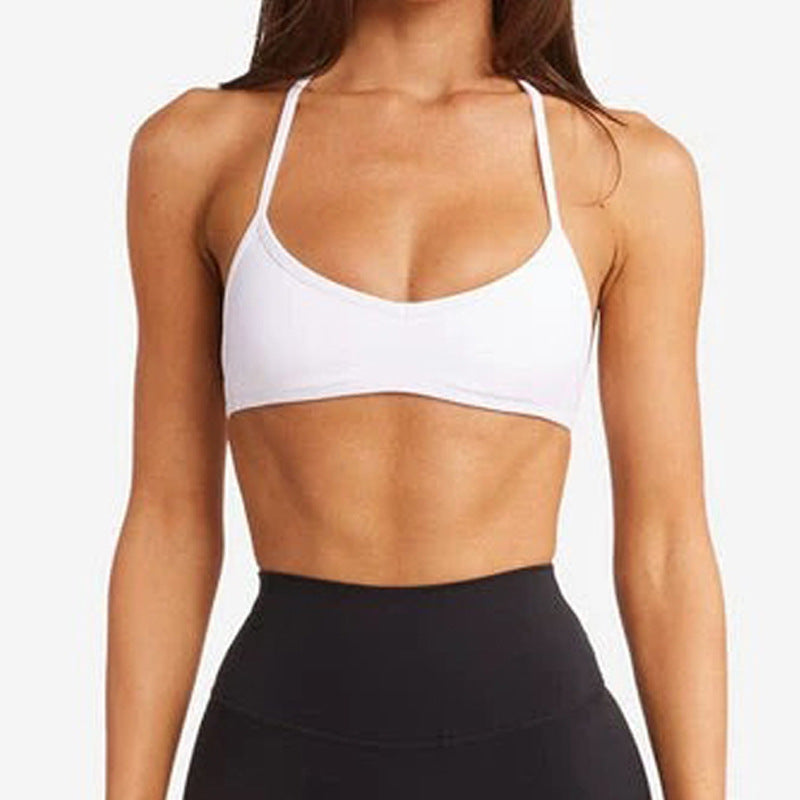 Yoga Vest Female With Chest Pad Sports Workout Bra - kinko