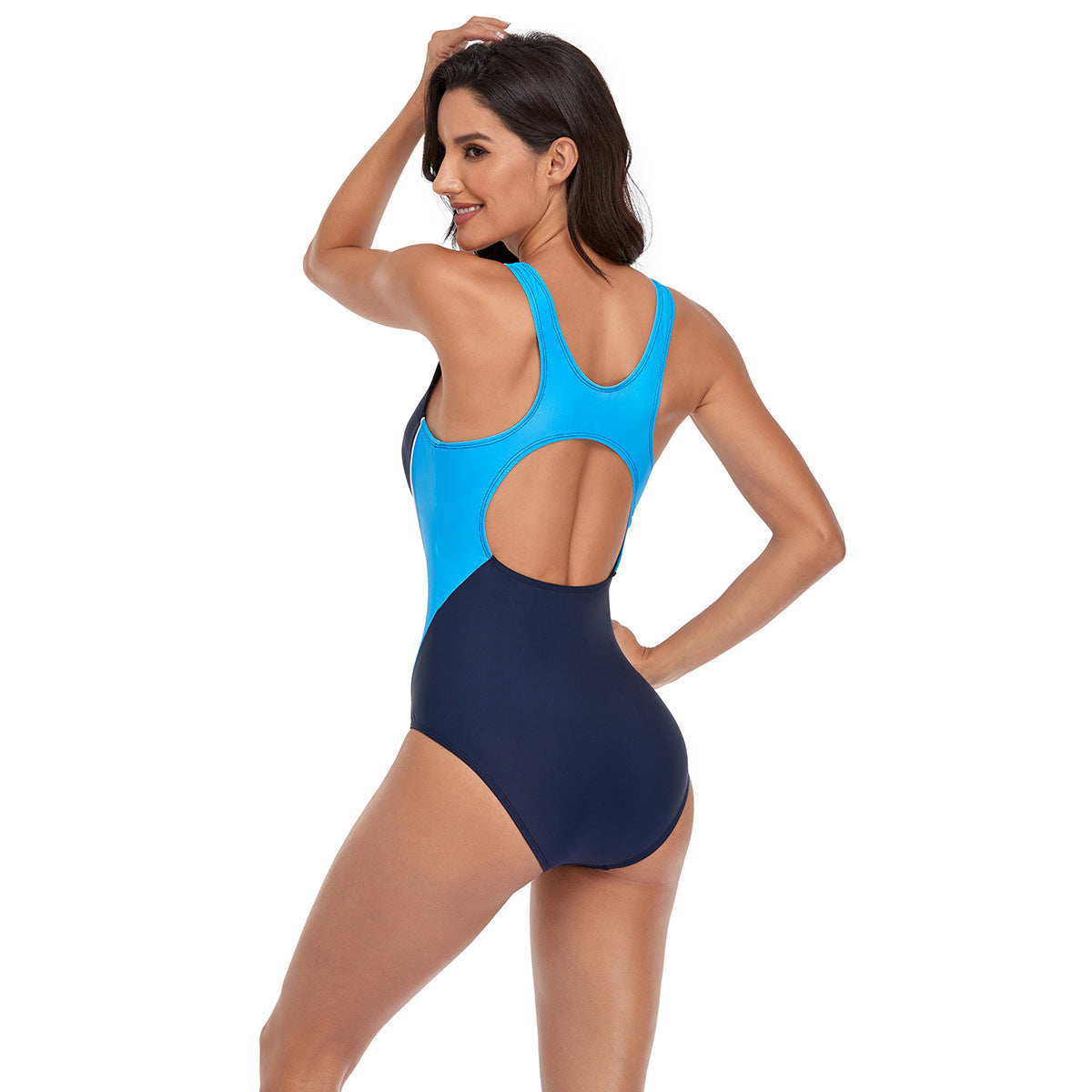 European And American Siamese Plus Size Swimsuit Women's Conservative Student Swimsuit Covering Belly Slimming Triangle - kinko