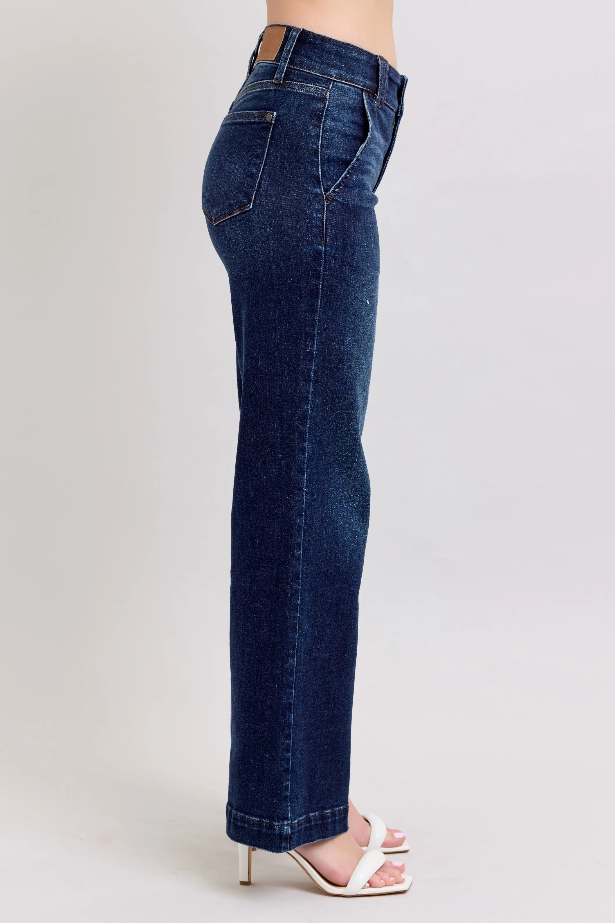 Judy Blue High-Waisted Wide Leg Jeans - kinko