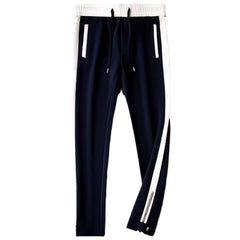 Light Luxury Fall Winter Fashion Trendy Brand Color Contrast Patchwork Space Cotton Pants Men