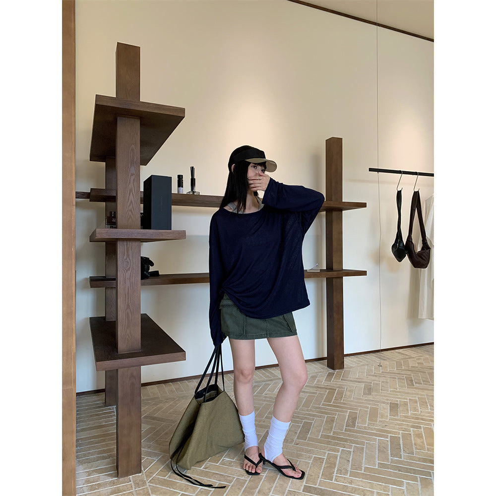 Summer Workwear Low Waist Skirt Women's Pocket Skirt - kinko