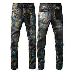 High Street Jeans Black Slim Fit Stretch Skinny Men - kinko