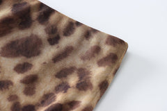 Women's Fashion Animal Print Silk Net Tube Top - kinko