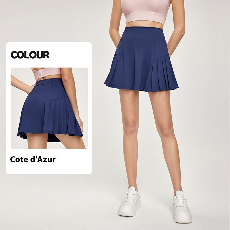 Cool Sports Short Skirt Anti-exposure Fake Two-piece Badminton Pocket - kinko