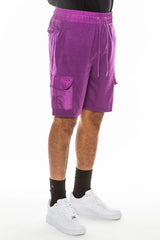 WEIV Men's Full Size Heathered Light Weight Slub Shorts Plus Size - kinko