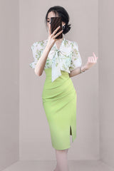 Niche Split Bag Buttock Temperament Fake Two Dresses - kinko