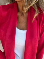 Full Size Open Front Casual Cardigan Plus Size - kinko