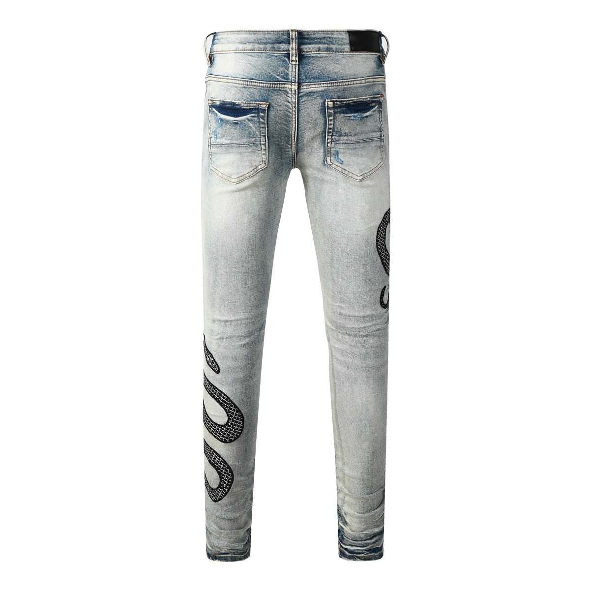 Street Fashion Wash Distressed Skinny Jeans - kinko