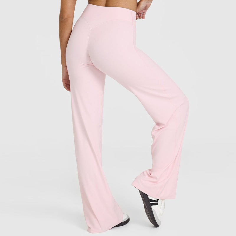 Peach Hip Slimming Yoga Straight-leg Pants - kinko