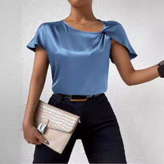 Women's Fashion Solid Color Loose-fitting Versatile Top - kinko