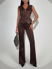 Women's Outer Wear Spring And Summer Vest Pants Two-piece Set - kinko